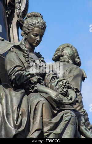 Ekaterina Dashkova, prima donna presidente della Accademia Russa delle Scienze, monumento di Caterina la Grande, San Pietroburgo, Russia Foto Stock