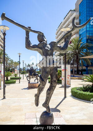 Salvador Dali scultura in Marbella Foto Stock