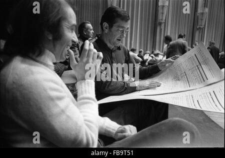 Marius Constant, Jean Claude Eloy, 1971 - 1971 - Francia / Ile-de-France (Regione) / Parigi - Marius Constant, Jean Claude Eloy, 1971 - Philippe Gras / Le Pictorium Foto Stock