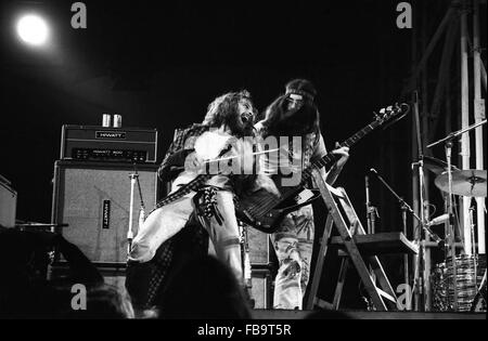 Jethro Tull - 1970 - Francia / Ile-de-France (Regione) / Parigi - Jethro Tull in concerto a Isola di Wight, 1970 - Philippe Gras / Le Pictorium Foto Stock