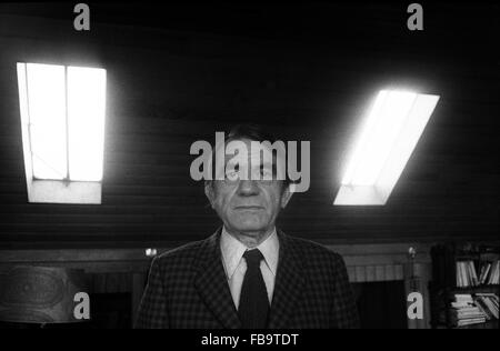 Pierre Schaeffer, 1974 - 1974 - Francia / Ile-de-France (Regione) / Parigi - Pierre Schaeffer, 1974 - Philippe Gras / Le Pictorium Foto Stock