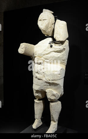 Statue giganti di Monte Prama,Museo Archeologico Nazionale di Cagliari, Sardegna, Italia Foto Stock