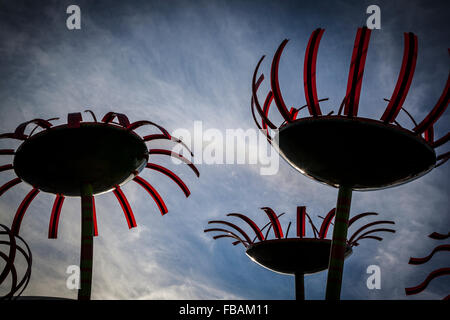 Seattle fiori sculture, il distanziatore neddle landmark, nello stato di Washington Foto Stock