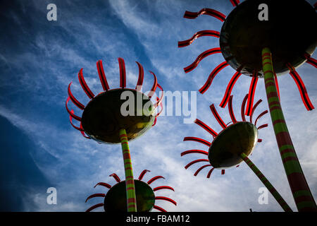 Seattle fiori sculture, il distanziatore neddle landmark, nello stato di Washington Foto Stock