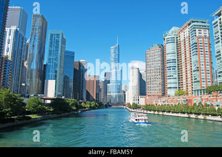 Chicago, il lago Michigan, Illinois, Stati Uniti d'America, Stati Uniti d'America Foto Stock