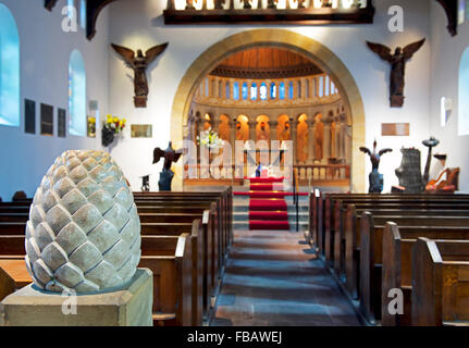 Interno della chiesa di Santa Maria, Wreay, Cumbria, England Regno Unito Foto Stock