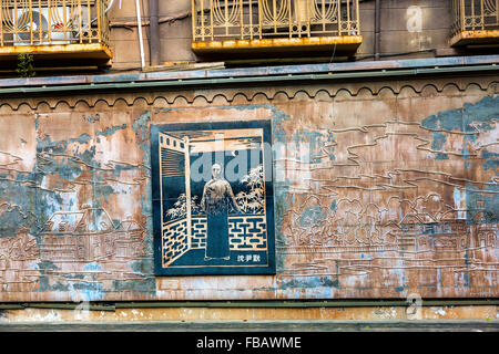 Vecchio culturale Duolon Road Apartments Hong kou District Shanghai in Cina. Foto Stock