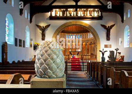 Interno della chiesa di Santa Maria, Wreay, Cumbria, England Regno Unito Foto Stock