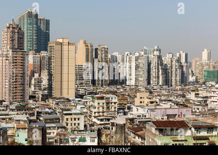 Skyline di Macau, Cina. Foto Stock