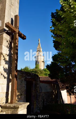 Motte castale, Montmorillon, Francia Foto Stock