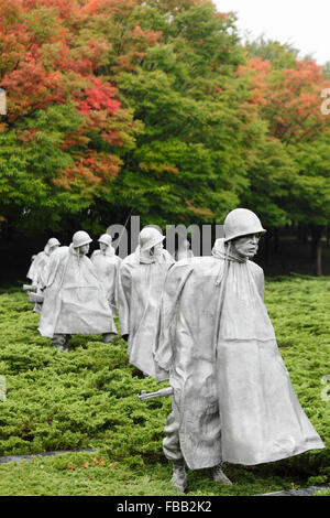 Memoriale dei Veterani di Guerra coreana, Washington, DC, Stati Uniti d'America Foto Stock