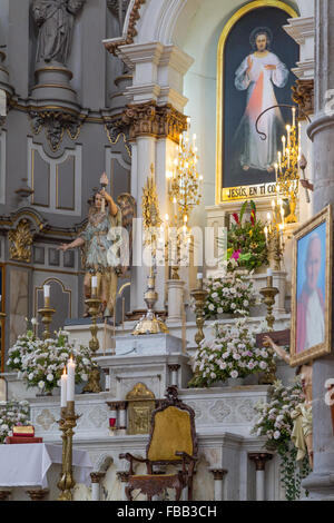 Il Templo del Espiritu Santo, fondata dai gesuiti, è un 18 secolo la chiesa Cattolico Romana in Puebla Messico. Foto Stock