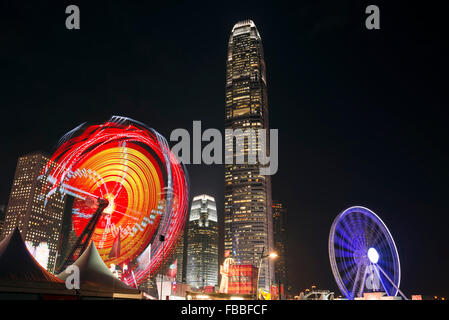 Parco di divertimenti e carnevale in centro a Hong Kong, Cina. Foto Stock