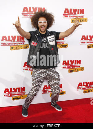 Los Angeles premiere di "Alvin ed i Chipmunks: il chip su strada" tenutasi presso il Teatro Zanuck - Arrivi con: Redfoo dove: Los Angeles, California, Stati Uniti quando: 12 Dic 2015 Foto Stock