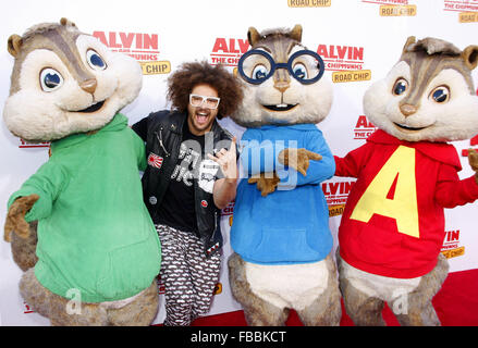 Los Angeles premiere di "Alvin ed i Chipmunks: il chip su strada" tenutasi presso il Teatro Zanuck - Arrivi con: Redfoo dove: Los Angeles, California, Stati Uniti quando: 12 Dic 2015 Foto Stock