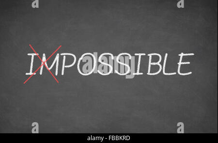 Rendendo possibile l'impossibile. Atteggiamento positivo concetto. Foto Stock