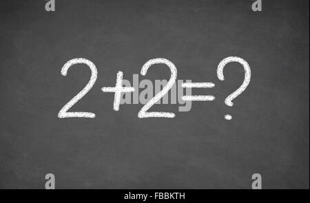 Semplice equazione matematica Foto Stock