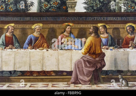 Firenze. L'Italia. L'Ultima Cena, (ca. 1486), affreschi di Domenico Ghirlandaio, Museo di San Marco. Foto Stock