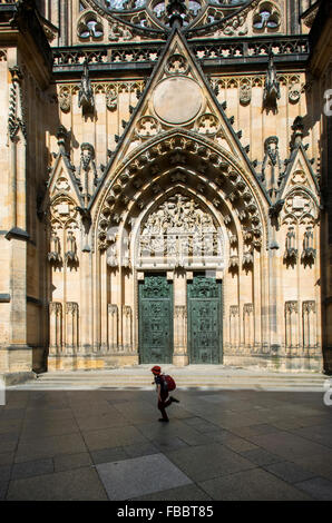 San Vito la cattedrale e il castello di Praga, Repubblica Ceca Foto Stock