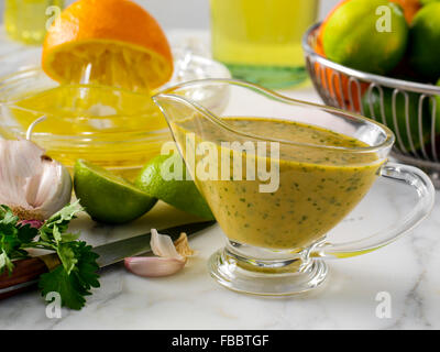 Citrus vinaigrette a base di arachidi Foto Stock