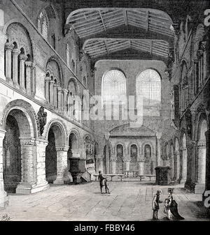 Interno del Priory chiesa di San Bartolomeo il grande o grande St Bart, XVIII secolo una chiesa Anglicana nel West Smithfie Foto Stock