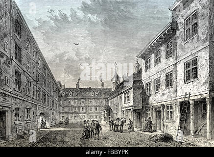 Interno del Furnival's Inn, Holborn, Londra, Inghilterra, 1754 Foto Stock