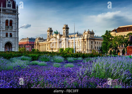 Edificio del Ministero dell'Agirculture, Museo etnografico, Parlamento, Kossuth Lajos ter, Budapest, l'Ungheria, Foto Stock