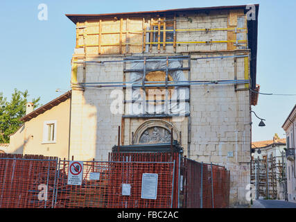 La ricostruzione dopo il terremoto a L'Aquila Abruzzo Italia Europa Foto Stock