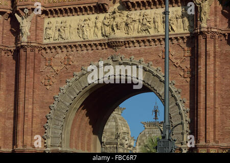 Entrata al Parc de la Ciutadella. Barcellona. Il catalano. Spagna. Europa Foto Stock