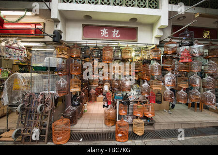 Volières al Yuen Po Bird Garden Mercato di Mongkok, Hong Kong Foto Stock