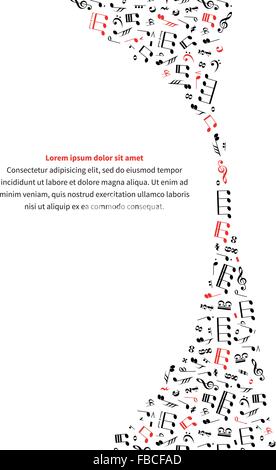 Musica verticale modello di sfondo Illustrazione Vettoriale