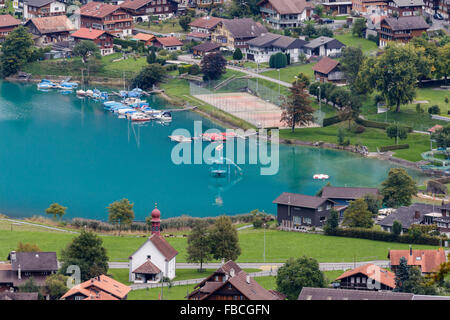 Vista del lago di Brienz nell Oberland Bernese Regione della Svizzera Foto Stock