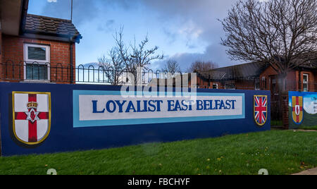 Lealisti East Belfast murale. Foto Stock