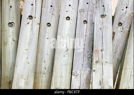 Tavole di legno come immagine di sfondo Foto Stock