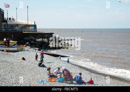 Sulla spiaggia sheringham Foto Stock