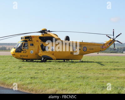 XZ588, una ricerca e salvataggio Westland Sea KIng HAR3 della Royal Air Force, Leuchars in Fife. Foto Stock