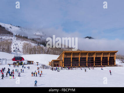 I minatori Camp Lodge, Parco Lato Città, Park City Mountain Resort, Park City, Utah. Foto Stock