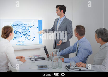 Immagine composita di global business interface Foto Stock