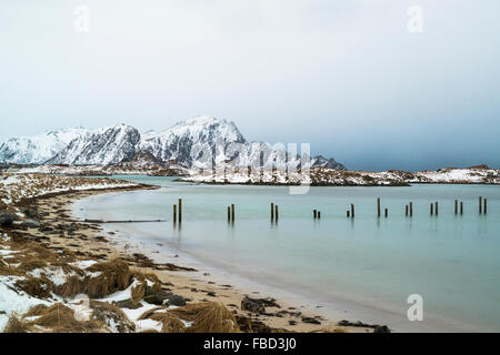 Costa vicino Andenes, Vesterålen, Norvegia Foto Stock