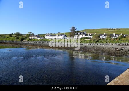 Il villaggio di Stein sulla penisola di Waternish, Isola di Skye. Foto Stock