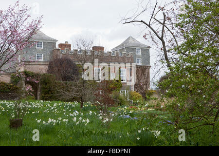 Ince Castle nr Saltash Cornwall,costruita intorno al 1642 ed è la casa di Lord e Lady Boyd con bel giardino che sono aperti pubblici Foto Stock