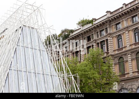 Cantiere gate expo,progetto infopoint Milano Expo 2015 Foto Stock