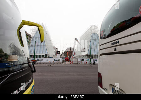 Cantiere gate expo,progetto infopoint Milano Expo 2015 Foto Stock