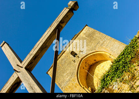 Piccola cittadina in Dordogne Francia Foto Stock