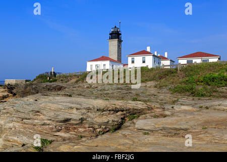 Coda di castoro faro, Jamestown, Conanicut Island, Rhode Island, STATI UNITI D'AMERICA Foto Stock