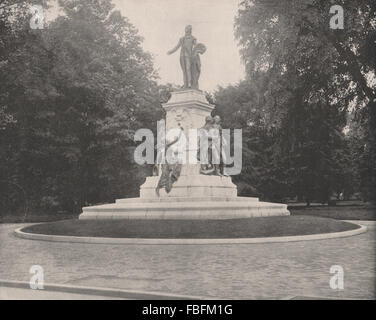 Statua di Gilbert du Motier Marchese de Lafayette, Washington DC, stampa 1895 Foto Stock