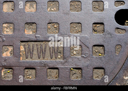 Chiusino con "www." e aprire squres Foto Stock