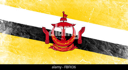 La bandiera del Brunei Foto Stock
