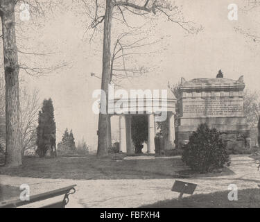 Al Cimitero Nazionale di Arlington, la guerra civile incognite tomba monumento. Virginia, 1895 Foto Stock