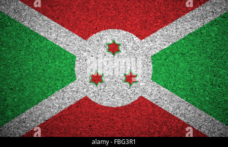 La bandiera del Burundi Foto Stock